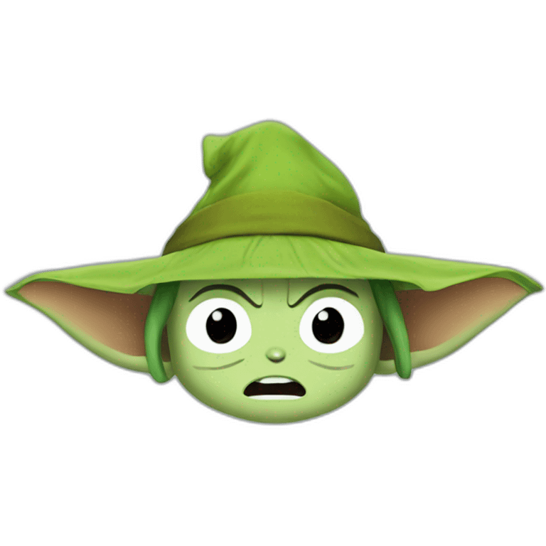 luffy disguised as yoda emoji