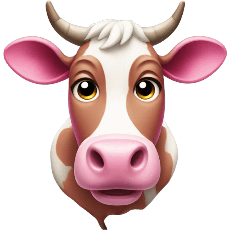 Pink cow  emoji