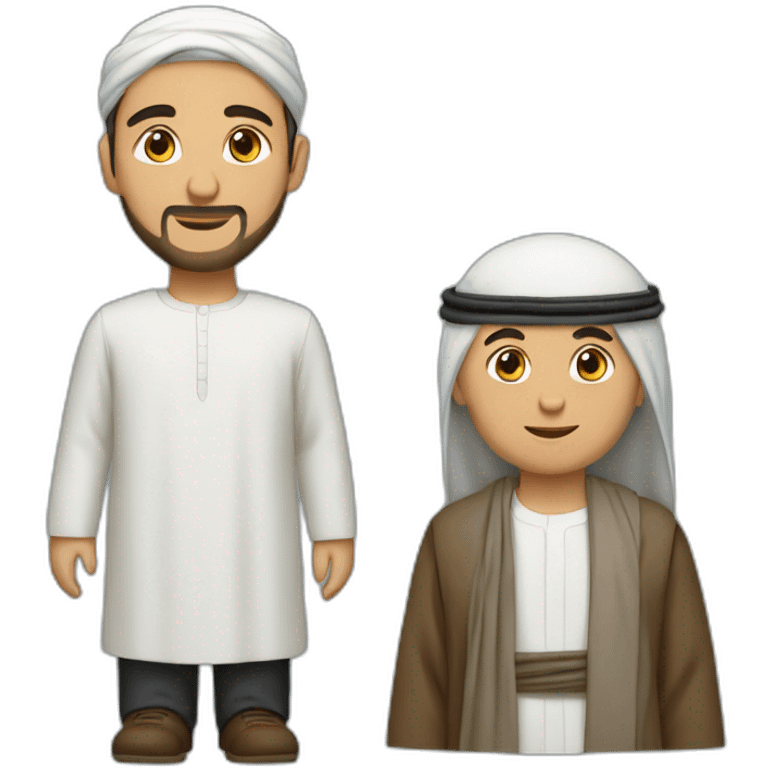 Un musulman et un juif ensemble emoji