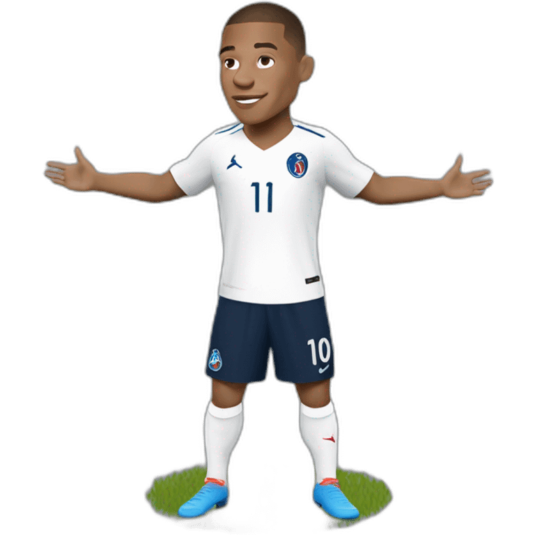 Kylian Mbappé avec des nattes emoji