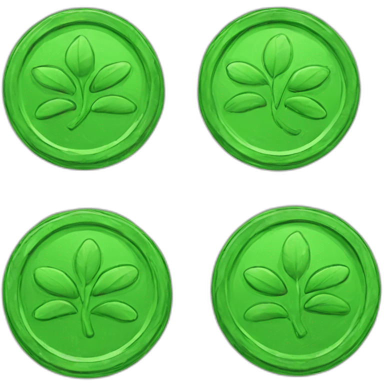 Green coins emoji