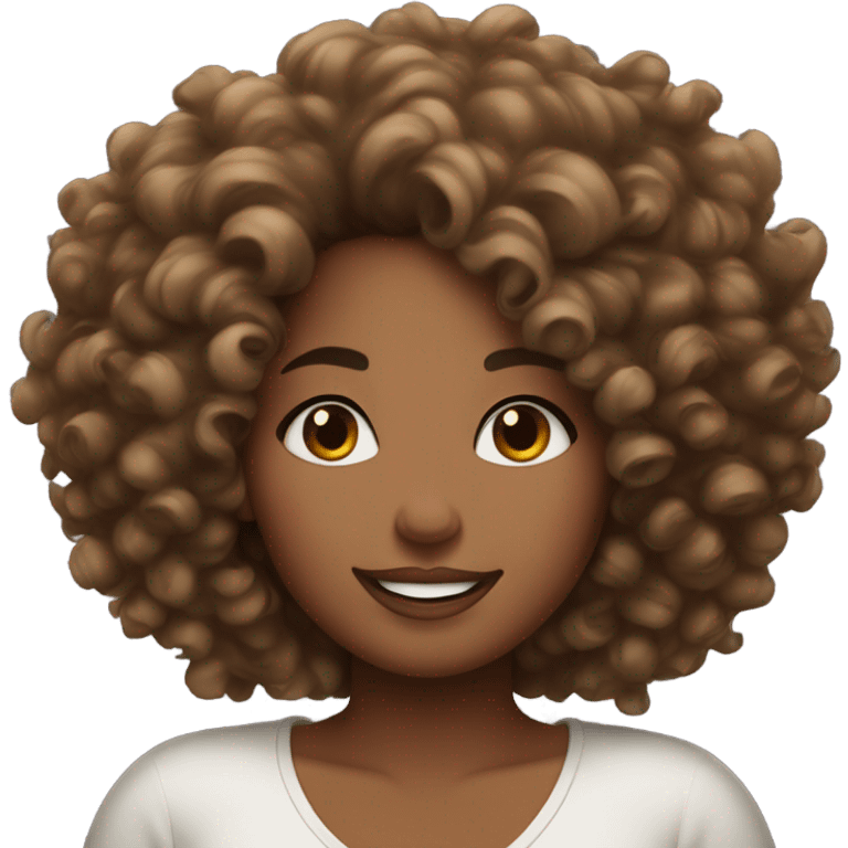 Curly goddess  emoji