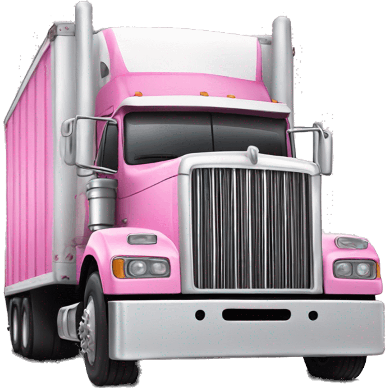 Pink and white freight truck emoji