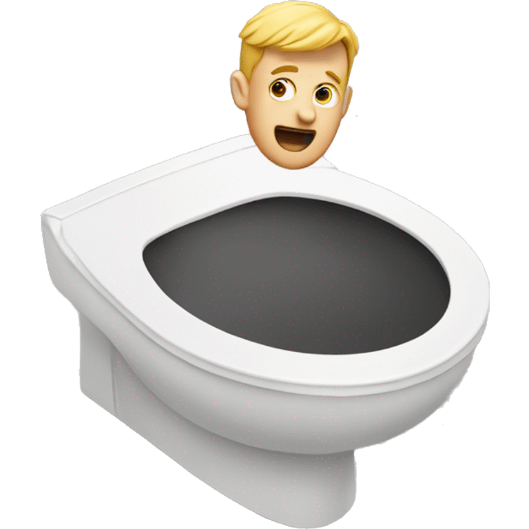 A man with his head sticking out of a toilet  emoji