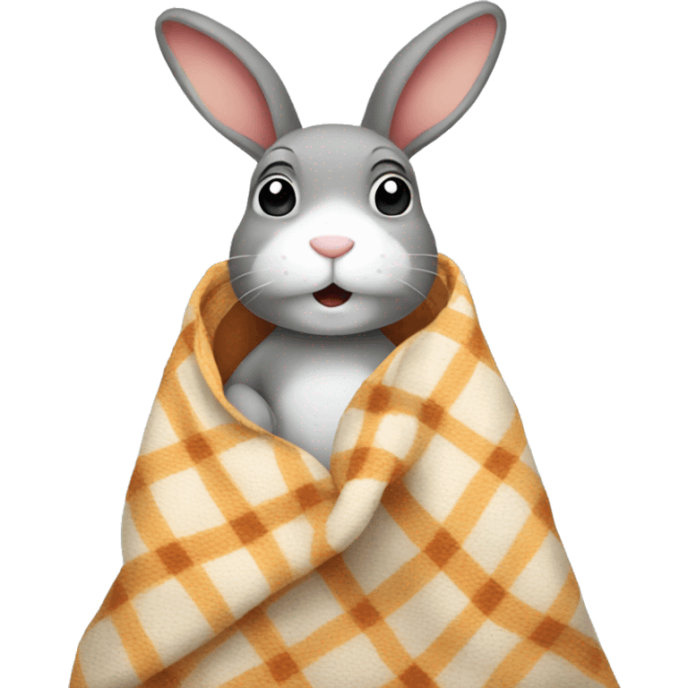 Rabbit in a blanket emoji