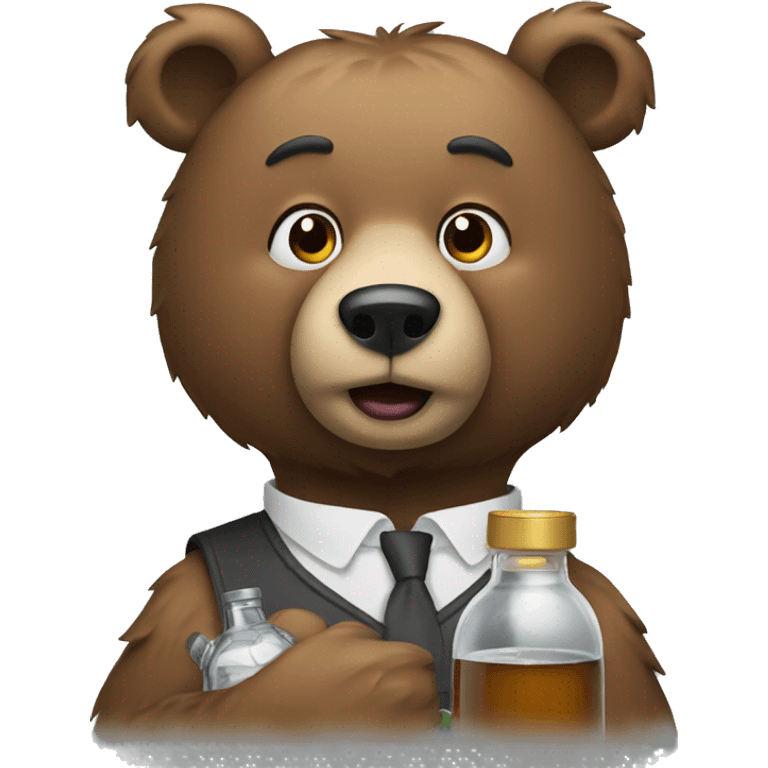 Bear with vodka emoji