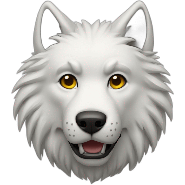 Lobo blanco emoji