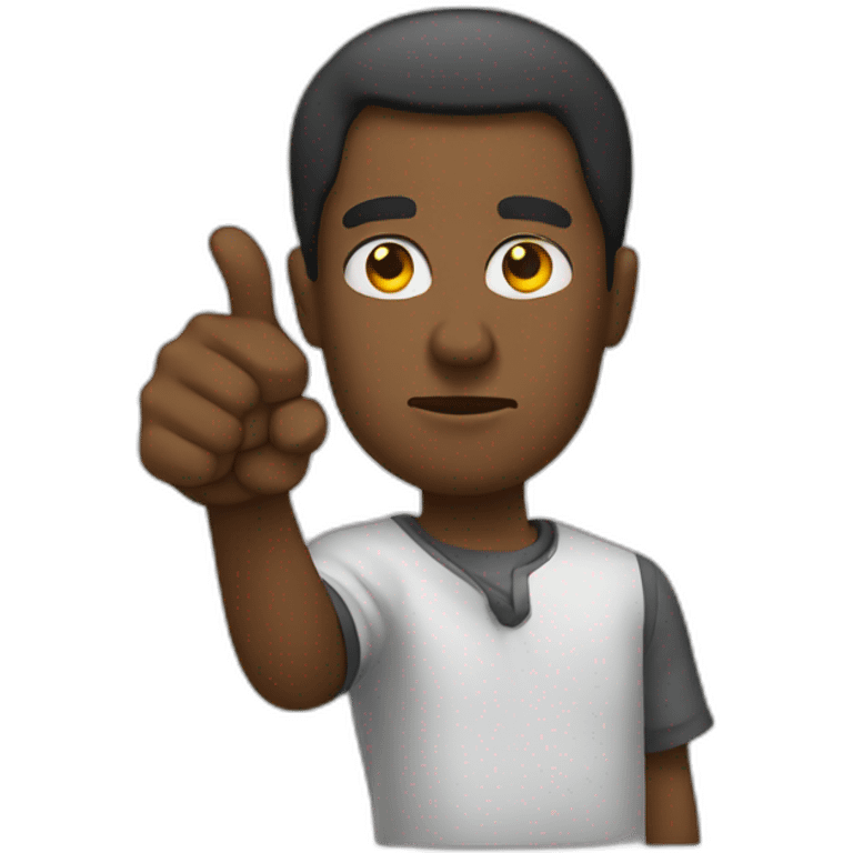 Black Man thumbs down emoji