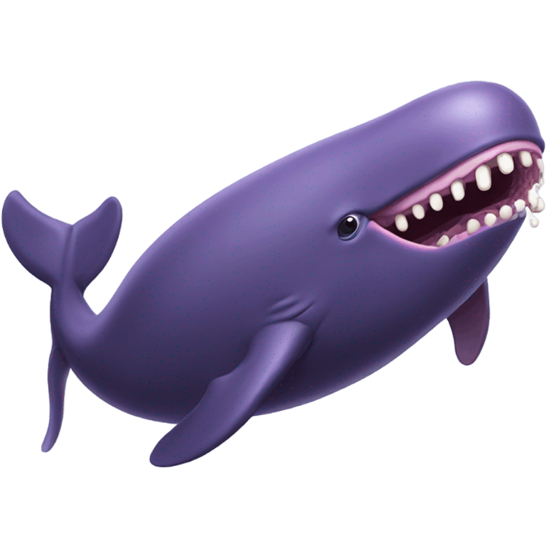 purple sperm whale with open mouth emoji