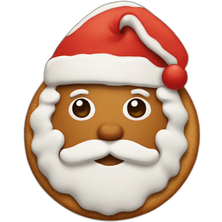 Gingerbread Santa cookie emoji