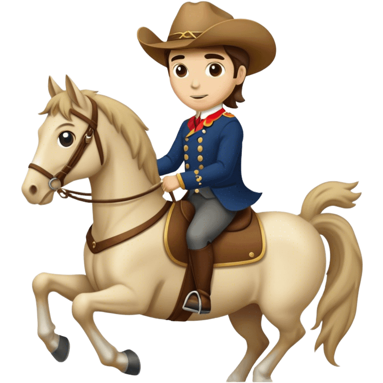 Show Vic riding a horse emoji