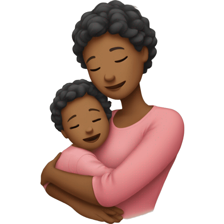 Mom hugging her baby  emoji