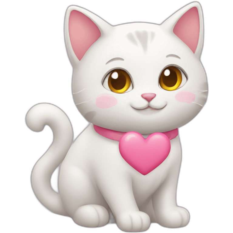 cat love hearts emoji