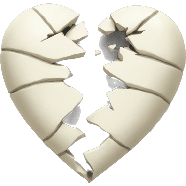 broken heart ivory  emoji