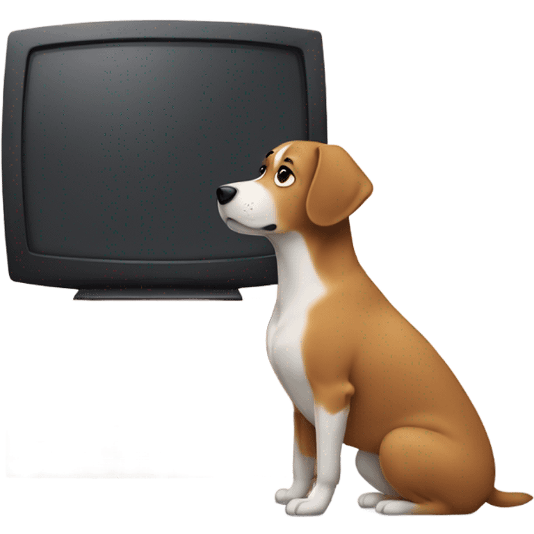 Dog watching tv emoji