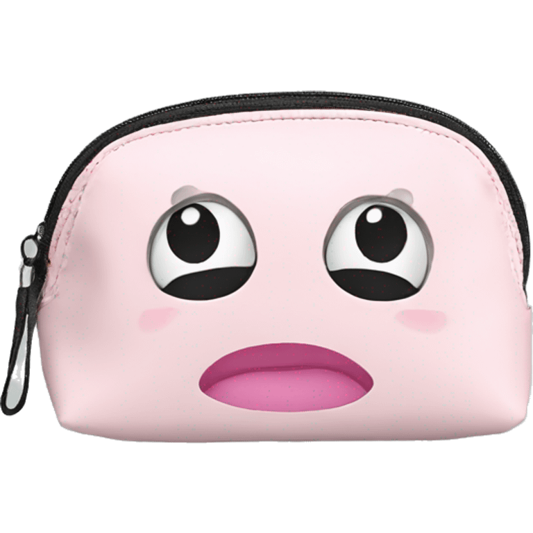 light pink mini makeup bag emoji