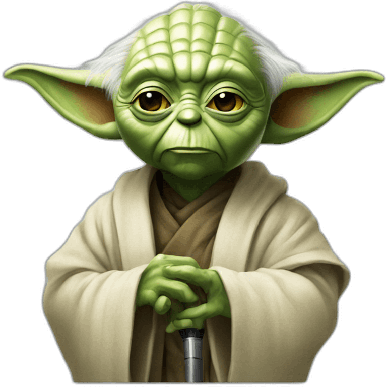 Yoda Master whit mucrophone emoji