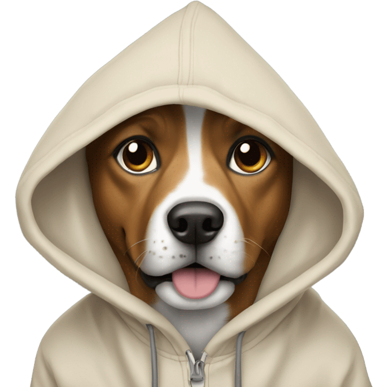 Dog wearing a hoodie  emoji