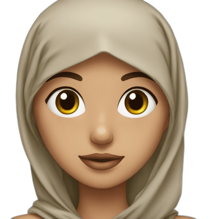 beautiful girl wearing bikini and hijab emoji