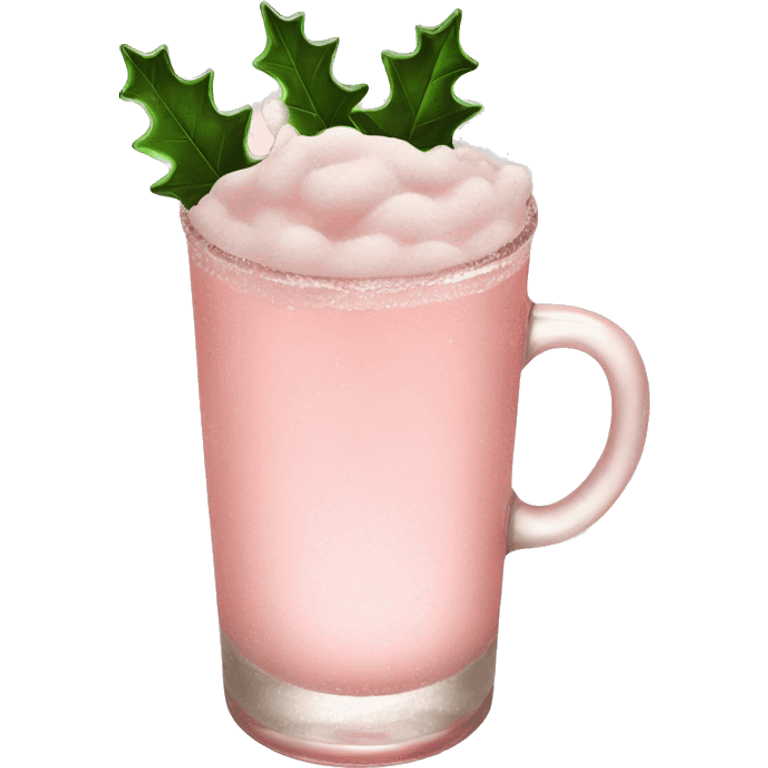 pale pink vintage christmas drink  emoji