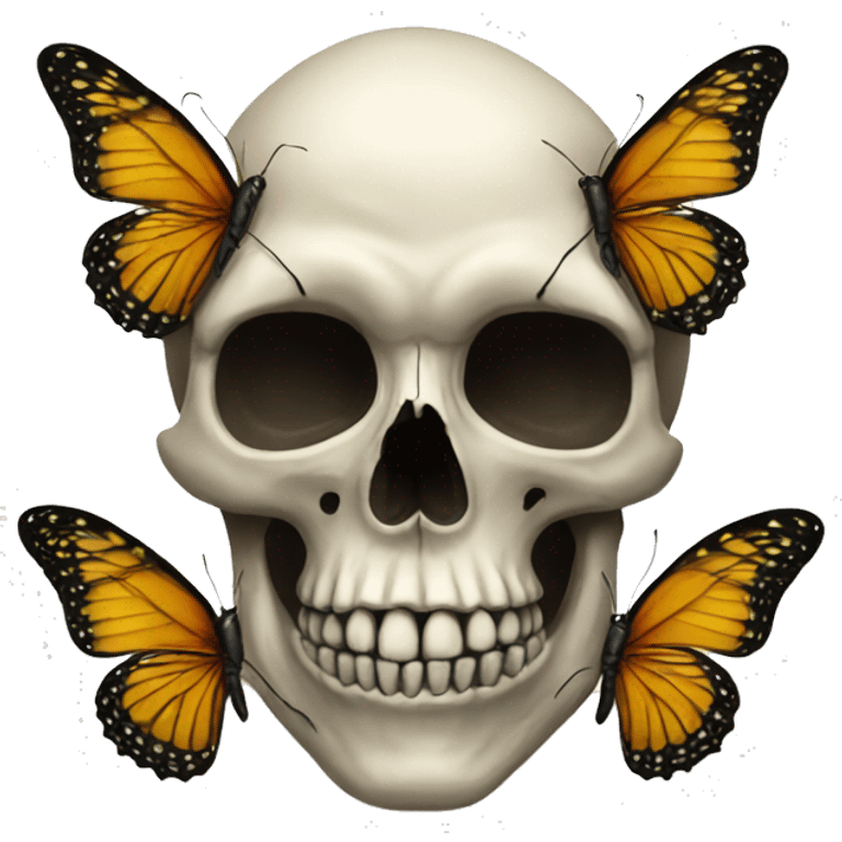 Skull butterflies emoji