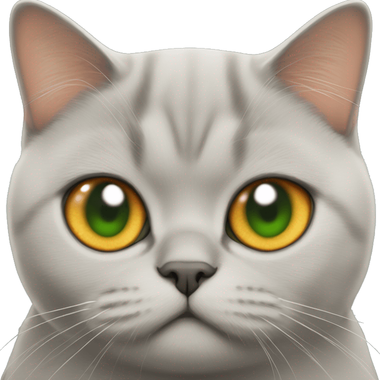 Orange Green eyed fat British shorthair cat  emoji