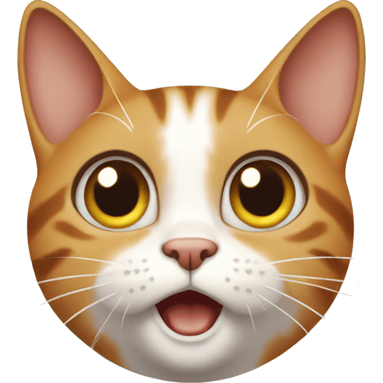 surprised cat looking up emoji