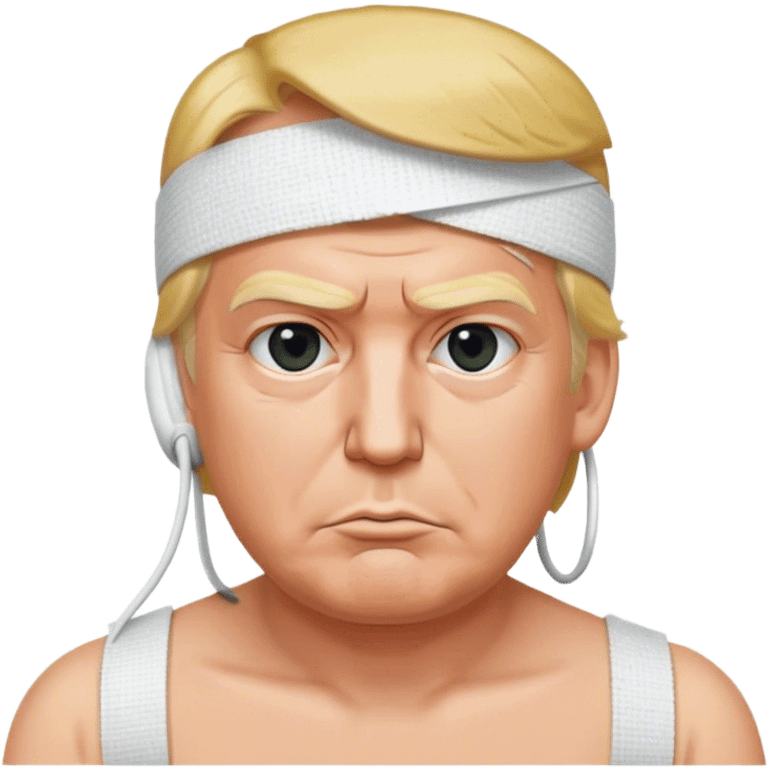 Trump with the bandage on ear emoji