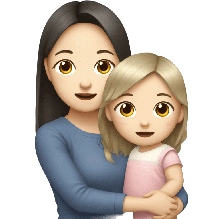 korean sister (a baby girl and a little girl) emoji