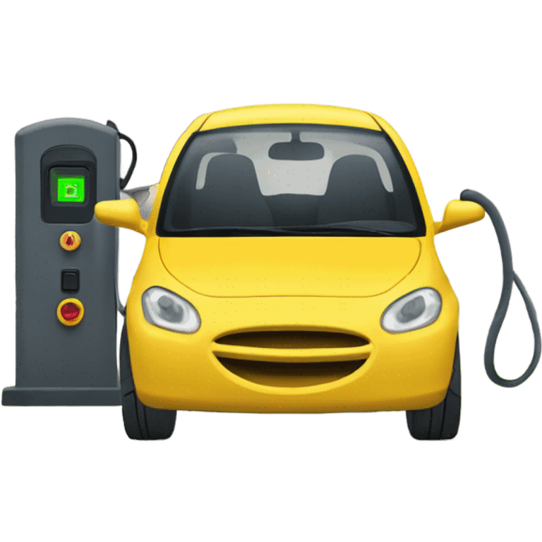 voiture électrique en charge emoji