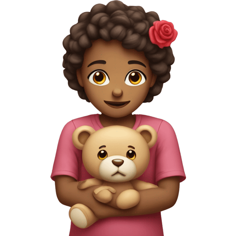 rosa heart with a teddy emoji