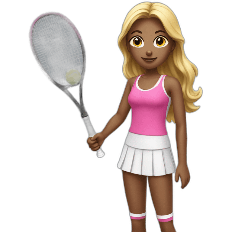 Tennis whight girl emoji