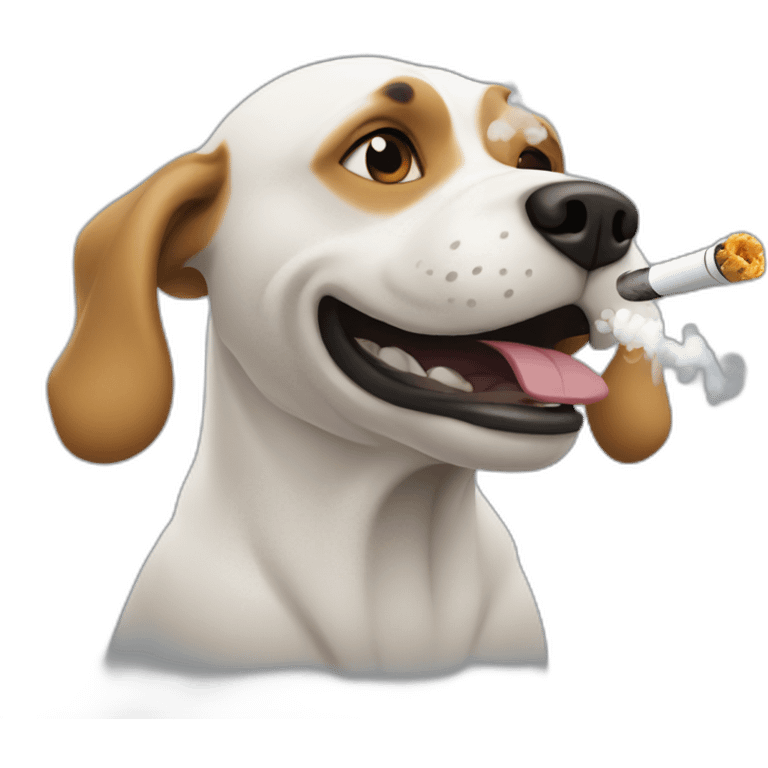 dog vaping emoji