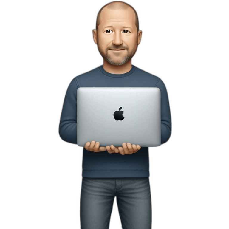 jony ive holding a macbook emoji