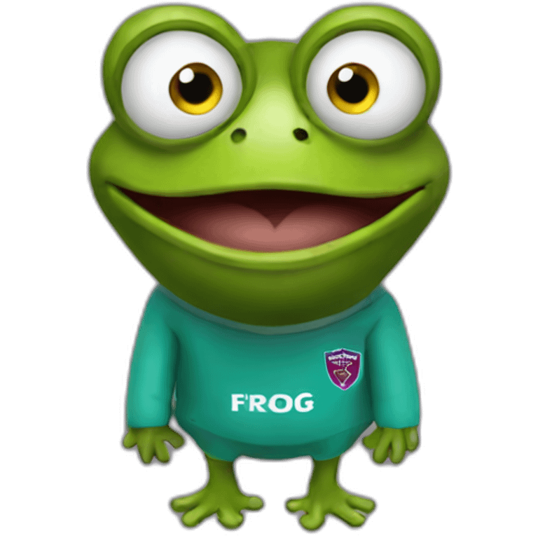 Frog as West Ham fan emoji