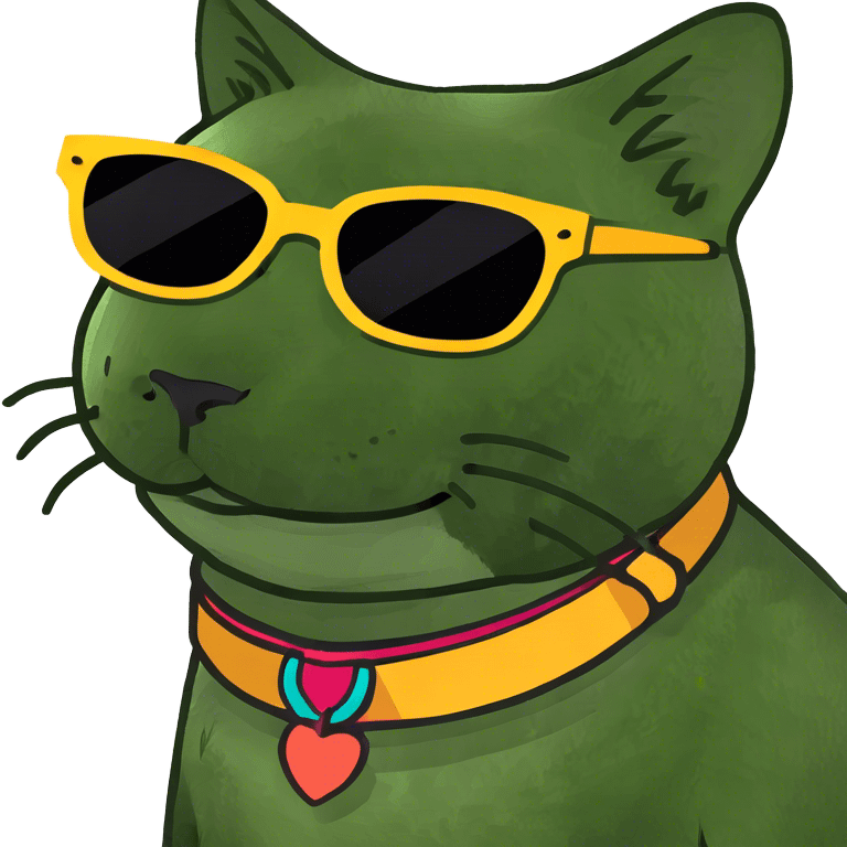 Cat with sunglasses emoji