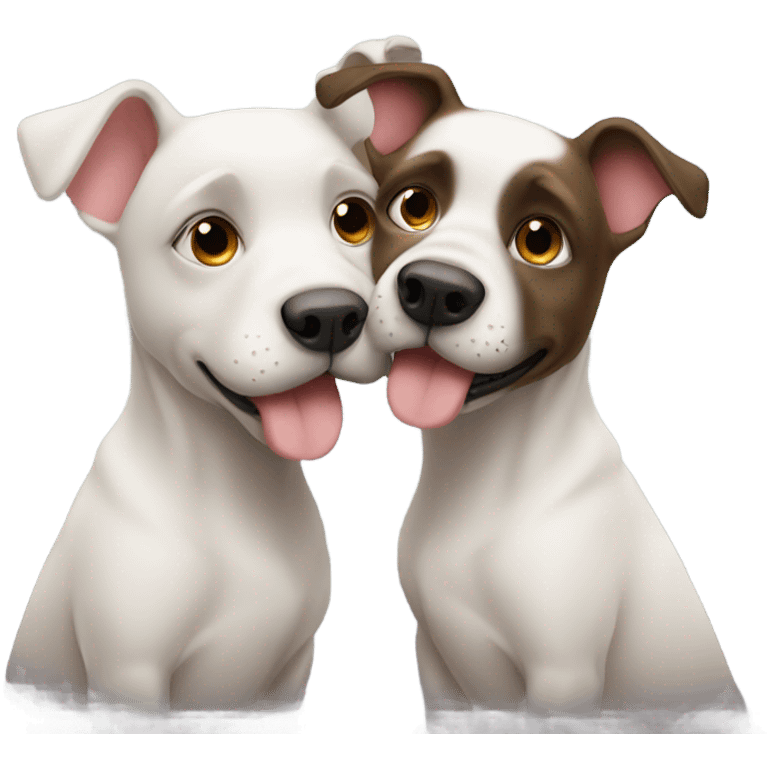 Dog kissing a dog  emoji