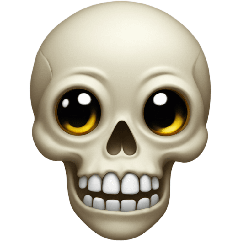 Skull with big eyes and tongue out emoji