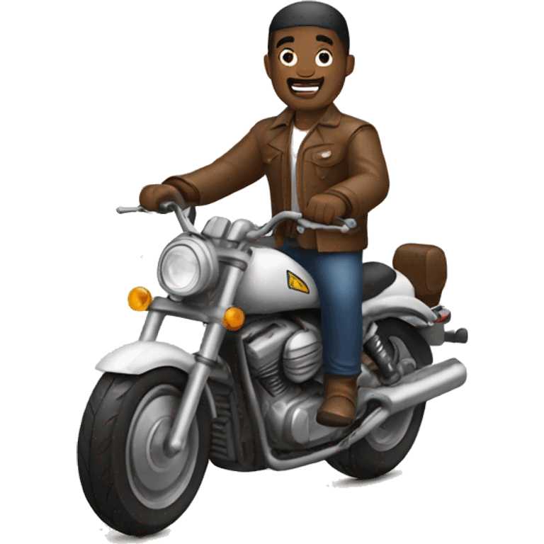 Man riding motorcycle emoji