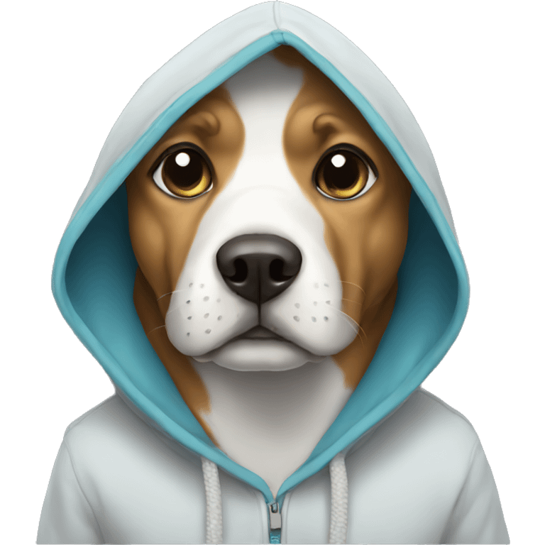 dog wearing a hoodie emoji