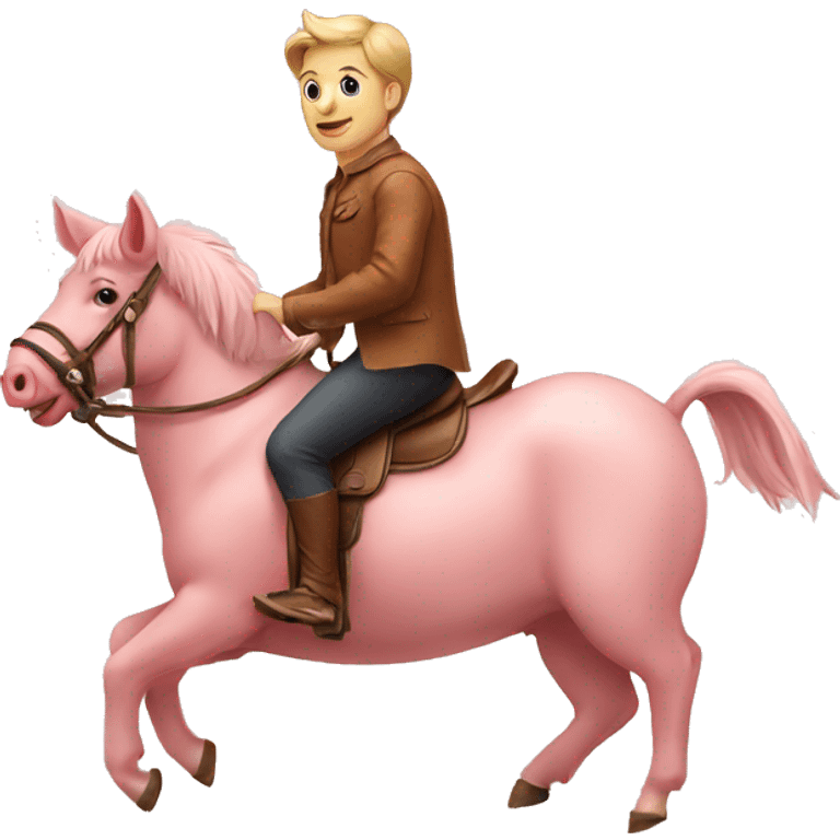 Pig riding horse emoji