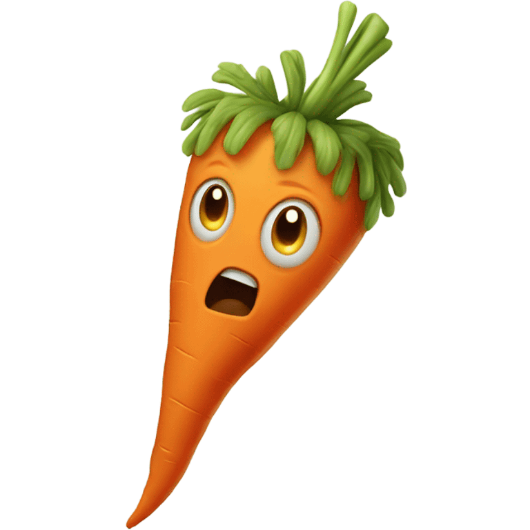 Very scary carrot emoji