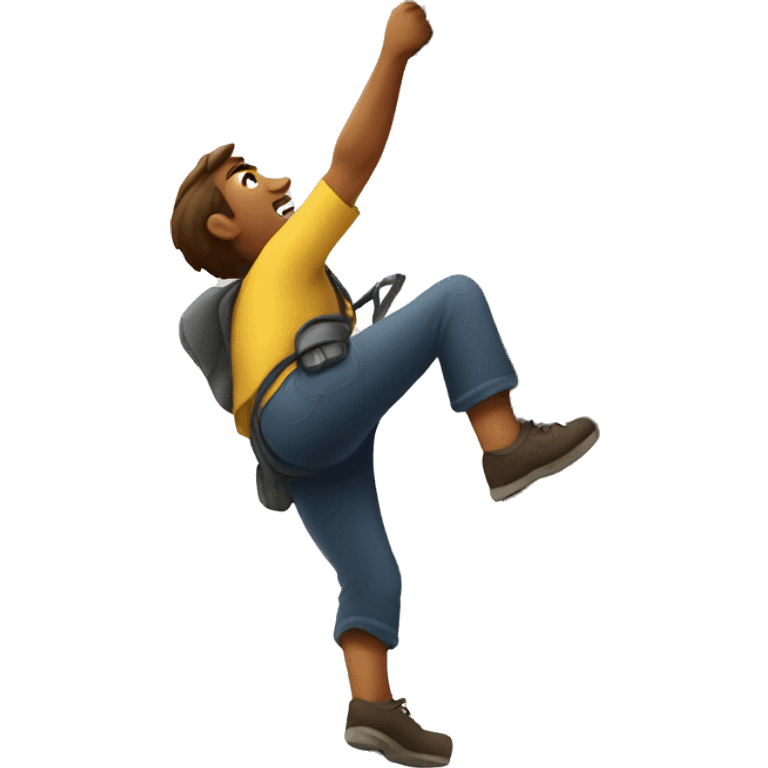 a person climbing emoji