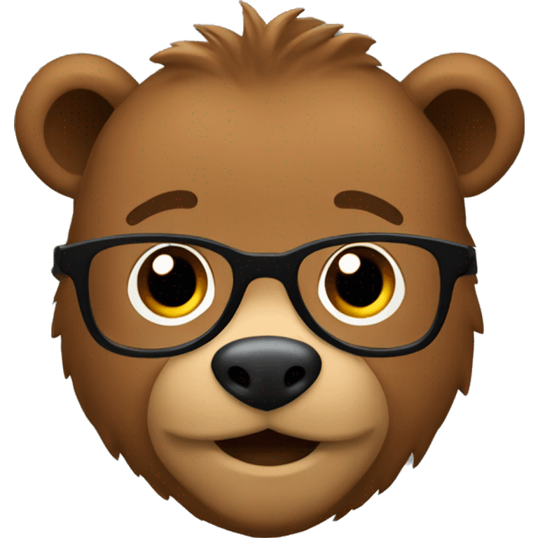 Cute grizzly bear teacher emoji