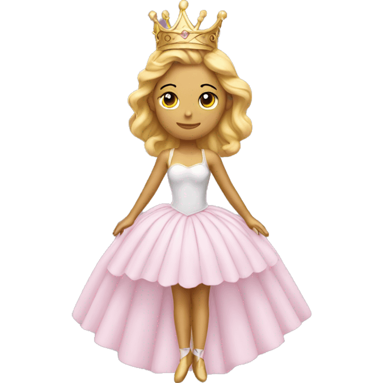 ballerina wings princess crown statue emoji