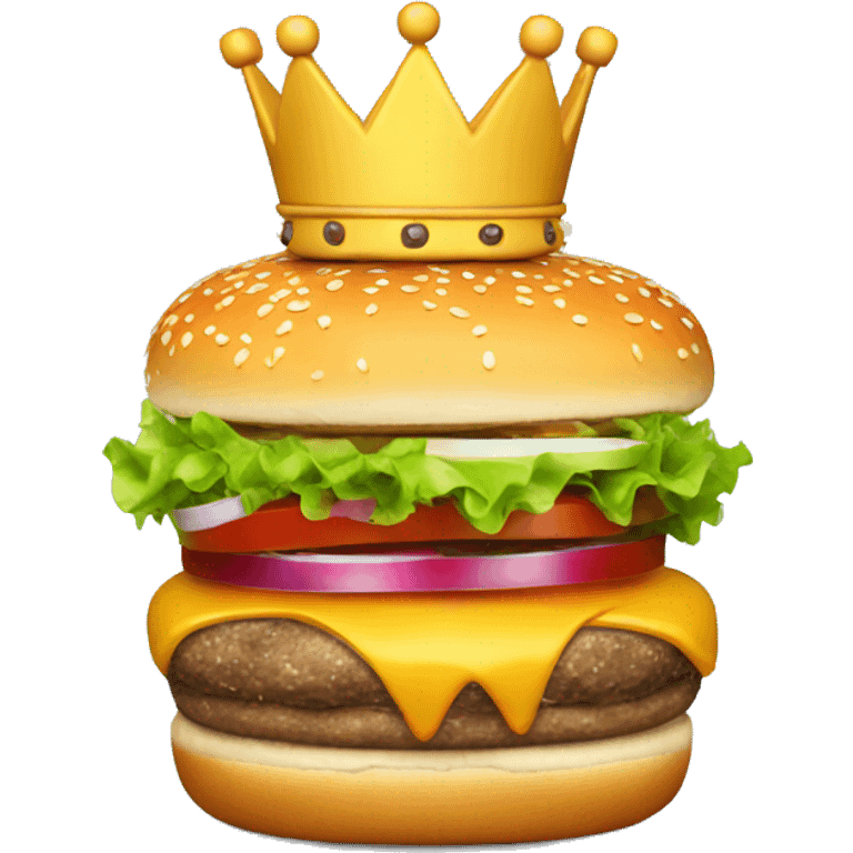 burger with a crown emoji