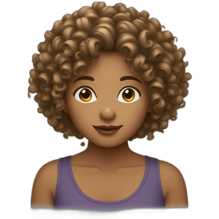 Curly hair girl emoji