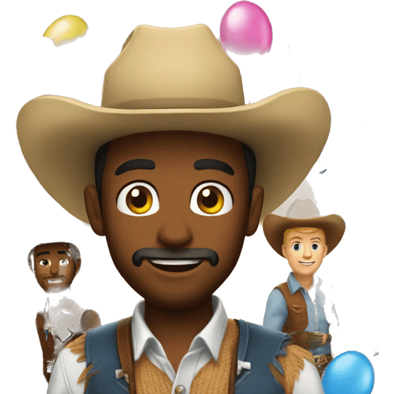 Cowboy birthday party emoji