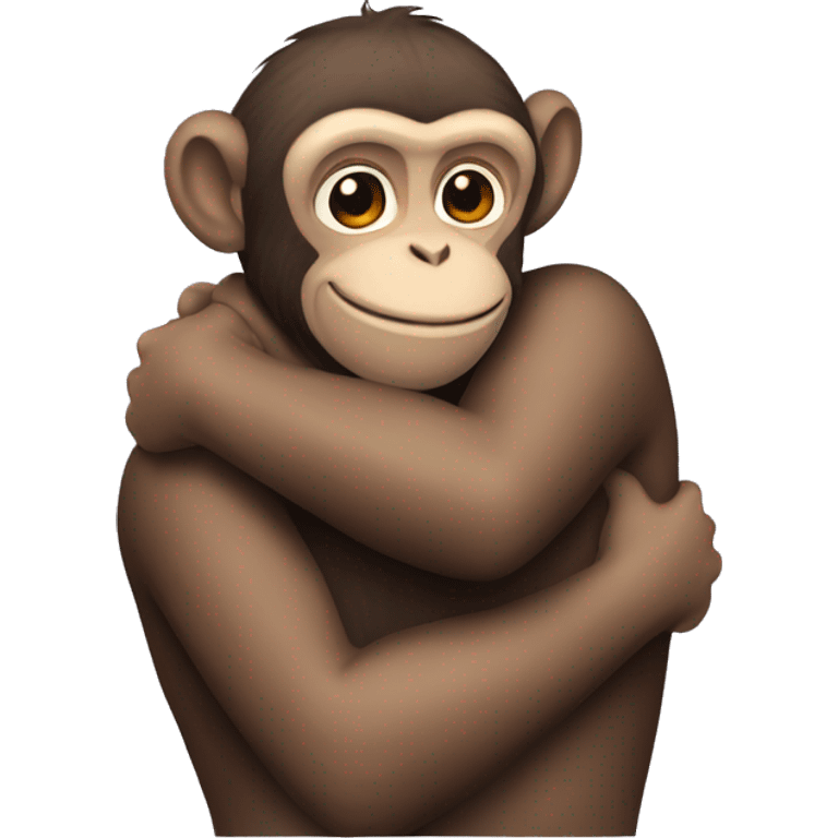 Monkey hug emoji