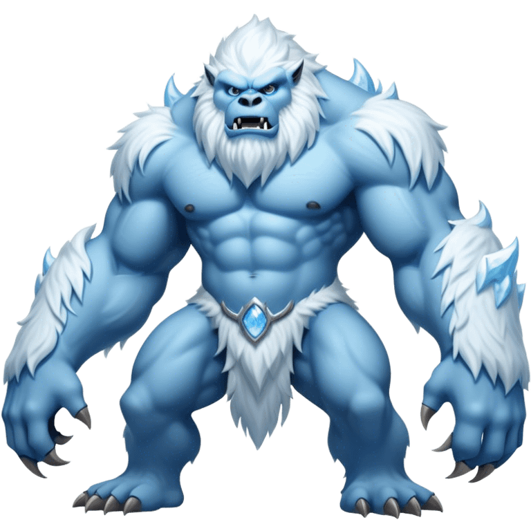 Cinematic Realistic WoW Yeti Portrait, captured in a dynamic, battle-ready stance, muscles rippling beneath dense fur of icy white and pale blue. His piercing ice-blue eyes blaze with raw power as frost clings to his form, rendered with dramatic natural lighting and high shine, exuding fierce, untamed strength in the midst of a wintry combat pose. emoji